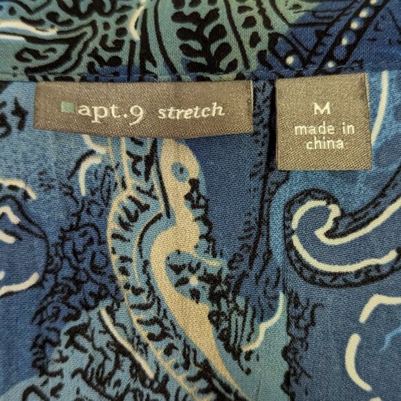 Apt. 9 blue crinkle blouse size M - Picture 5 of 5